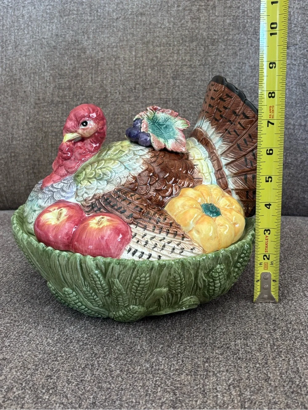 Vintage 1993 Fitz and Floyd Thanks Banquet Turkey serving bowl